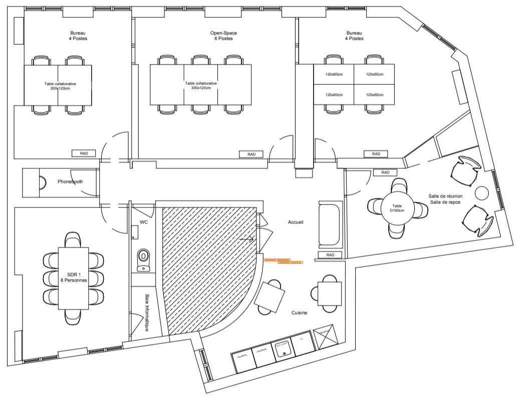 the office floor plan