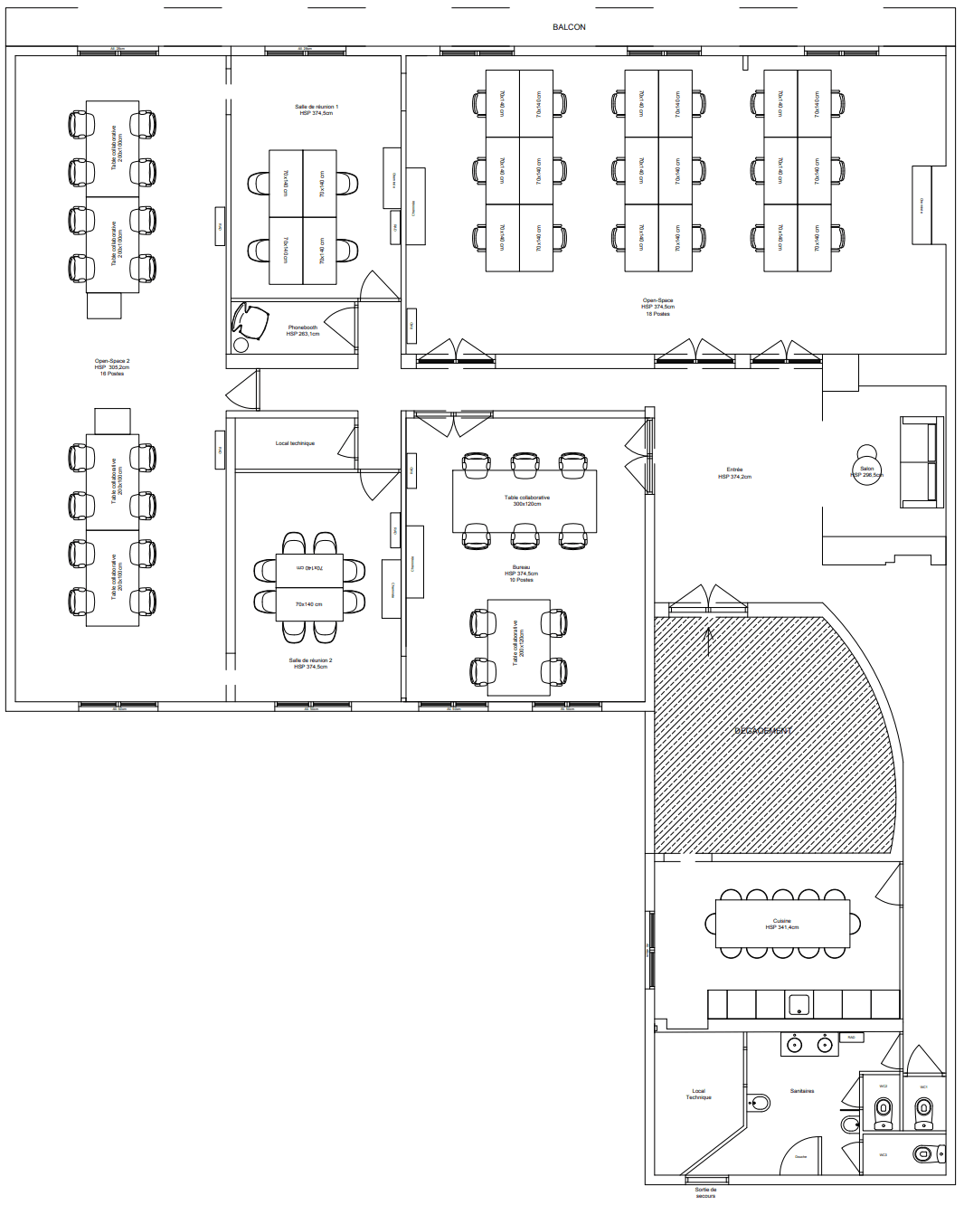 the office floor plan