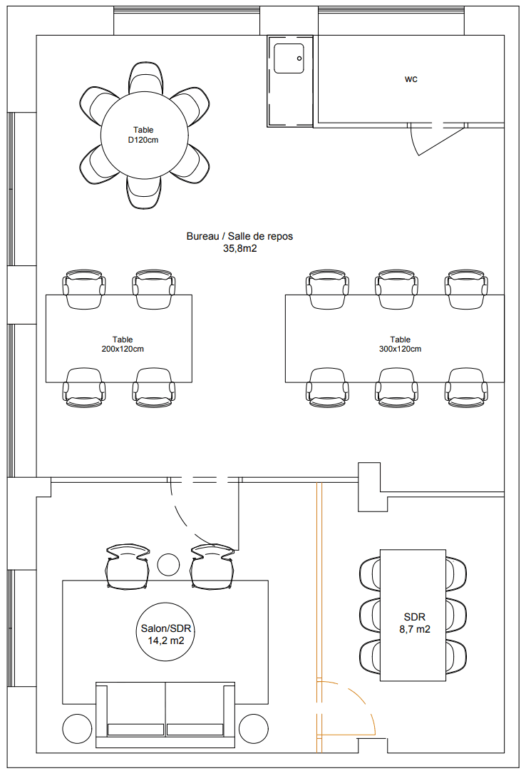 the office floor plan