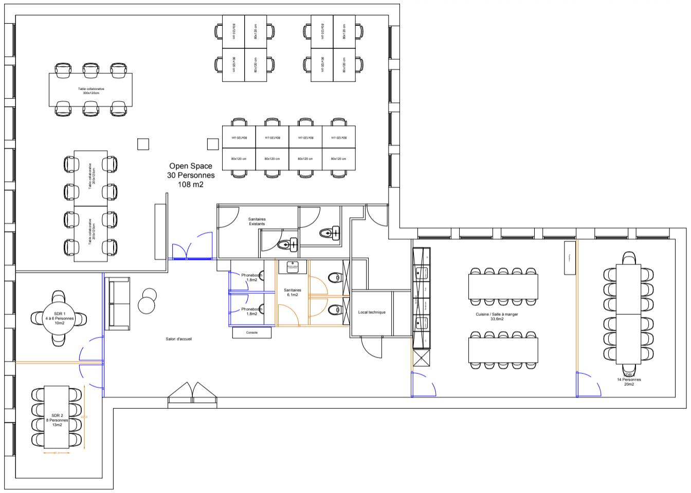 the office floor plan