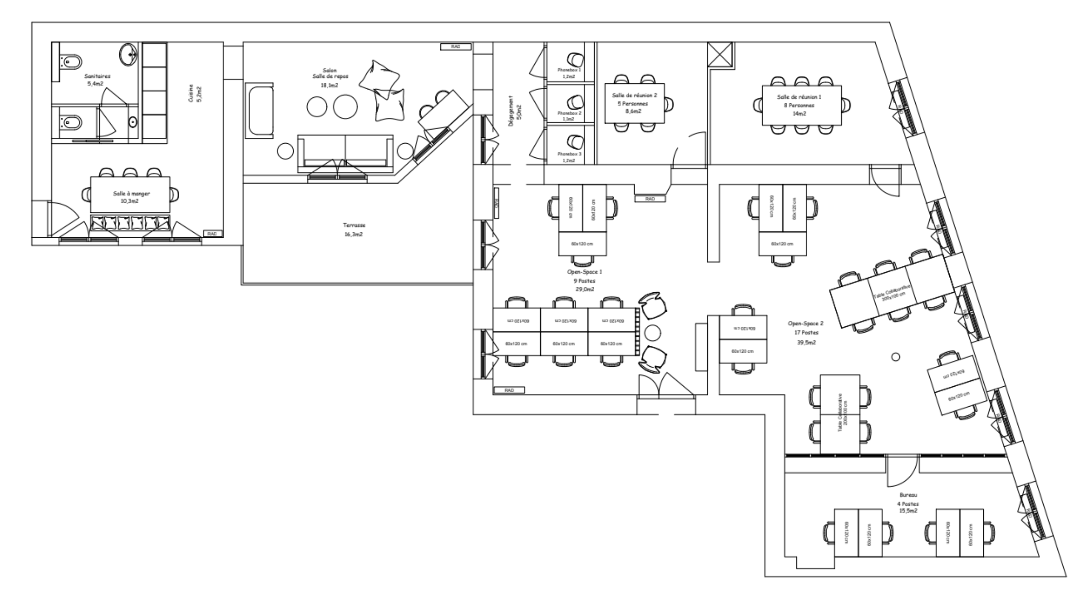 the office floor plan